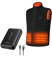 Dr. Prepare Heated Fleece Vest (L)and 10000mAh Power Bank Bundle