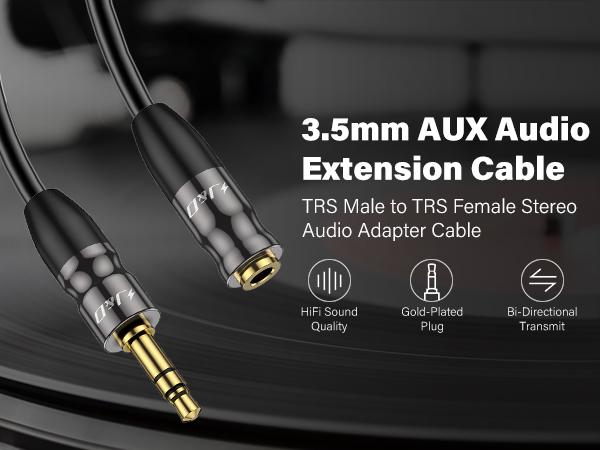 3.5mm Aux Audio Extension Cable,Aux Cable,1/8 inch Stereo Jack,3.5mm Male to 3.5mm Female Cable