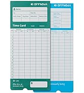 OFFNOVA Thermal Time Cards, Double-Sided Monthly Time Cards for IN/OUT Time Clock, Pack of 50