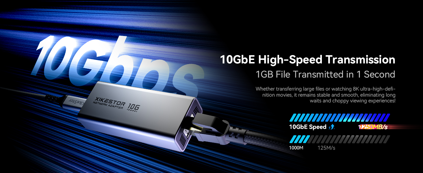 Text reads '100LE High-Speed Transmission' with futuristic blue lighting effect and technical-looking design elements.