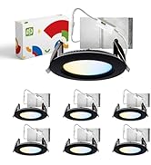 ASD Recessed Lighting 4 Inch, Round Commercial LED Downlight, Mini Panel Baffle Trim, 12W 120-277...