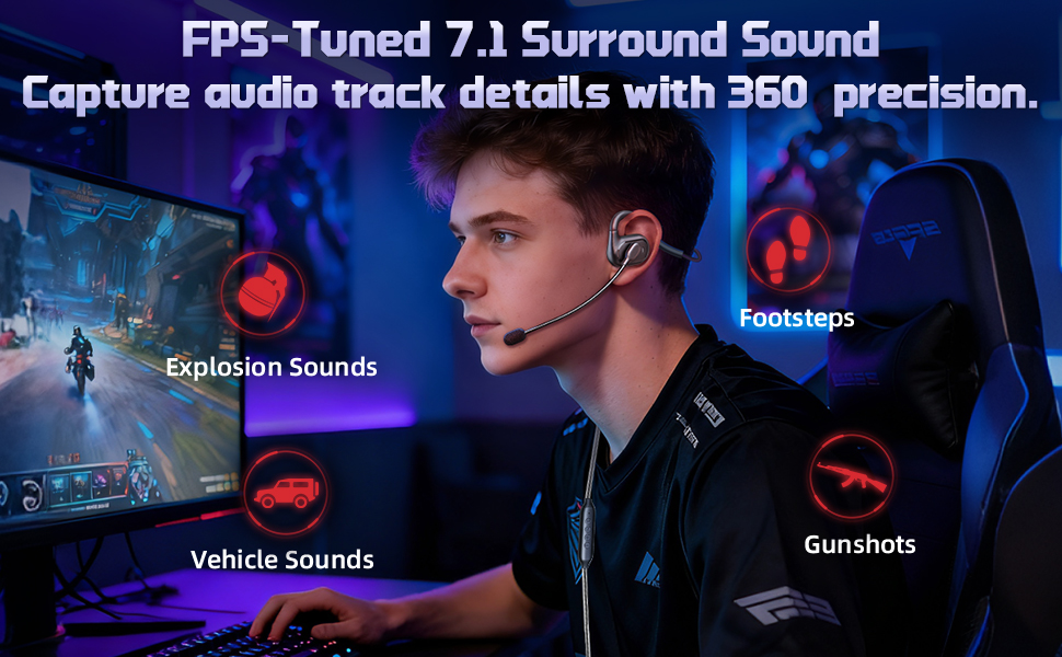 open ear headset with mic