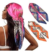 MaopaoBeauty 2PCS Head Scarf for Women's Hair 35" Square Head Scarf