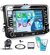 4G 64G Android Car Stereo for VW Passat Golf MK5 MK6 Jetta T5 EOS Polo Touran Seat Sharan Wireles...
