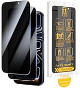 Ruky for 2 Pack iPhone 17 Pro Max/iPhone 16 Pro Max Privacy Screen Protector, Easy Installation w...