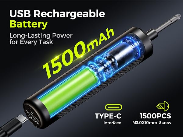 1500 mAh Battery and LED Lighting