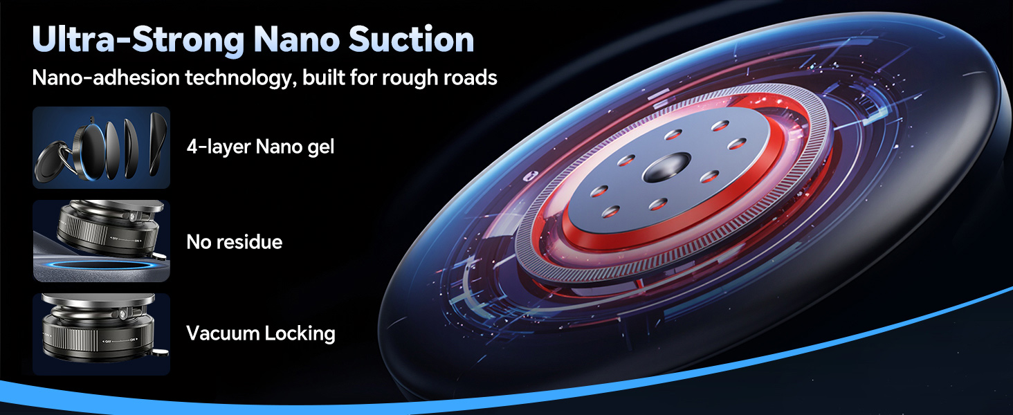 Vacuum Magnetic Car Phone Holder