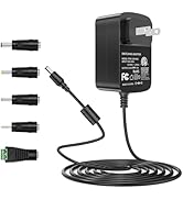 100V-240V to 24V 1A Power Supply, 24V 1A Power Adapter 5.5mm x 2.1mm DC Plug with 5 Tips for 24Vd...