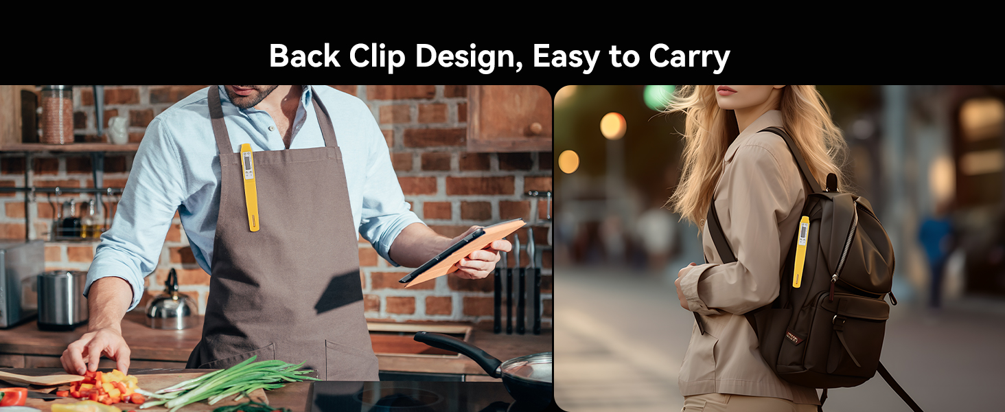 digital thermometer food yellow