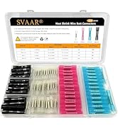210Pcs Heat Shrink Butt Connectors,SVAAR Marine Grade Waterproof Butt Connectors Kits,Insulated W...
