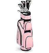 Tangkula Complete Golf Clubs Set 10 Pieces Right Hand, Includes 460cc Alloy Driver, 3# Fairway Wo...