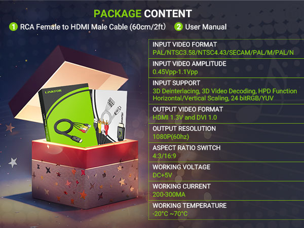 RCA to HDMI Converter