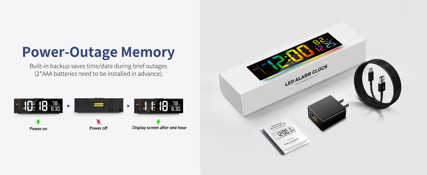 large digital wall clock