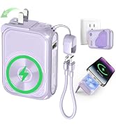 SEANCHEER P05 Portable Charger, Magnetic Power Bank, Small PowerBank, Battery Pack10000mAh Travel...