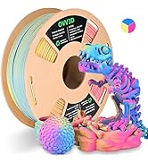 OVV3D PLA Filament 1.75mm, Rainbow PLA Filament Matte Tri-Color 3D Printer Filament, Macaron 3D P...