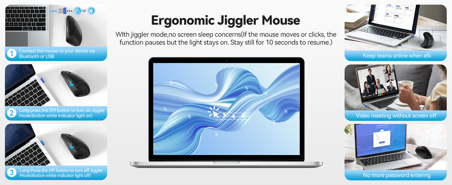 Ergonomic Mouse with Jiggler