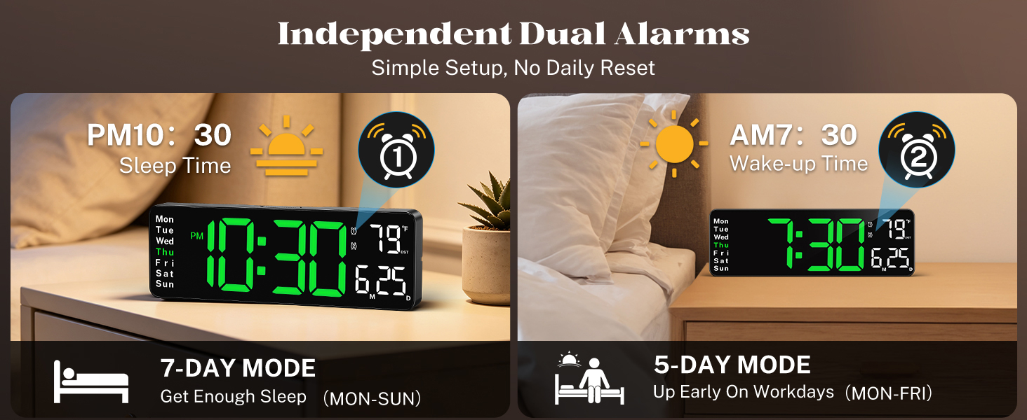led wall clock