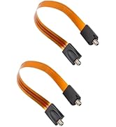 OSFTBVT Flat Coaxial Cable RG6 F Type Jumper Cable for Windows and Doors -12 Inch Length - TV Ant...