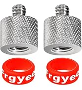 Frgyee 1/4 to 3/8 Camera Screw Adapter, Tripod Adapter 1/4 Male to 3/8 Female of 304 Stainless St...