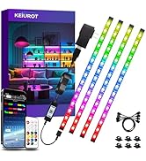 LED Strip Lights 4 Pre-Cut RGB Led Light Strip With APP &amp; Remote Control, Multi-color Music Sync ...