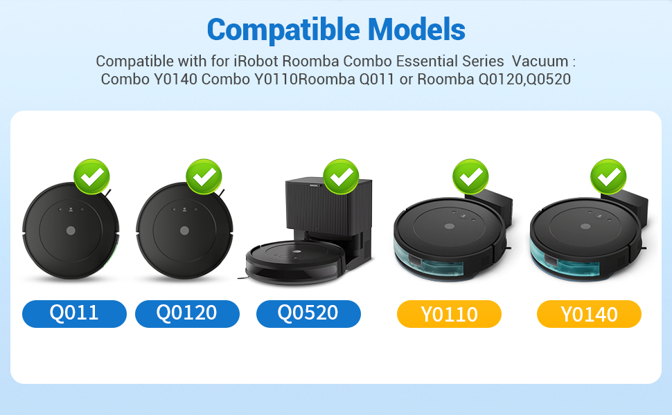 iRobot Roomba Combo Essential Y0140, Y0110, Q011, Q0120, Q0520 Robot Vacuum Kit