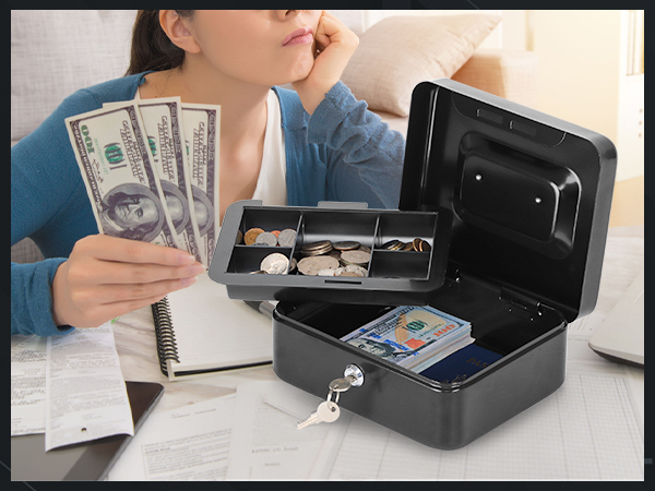cash box with key