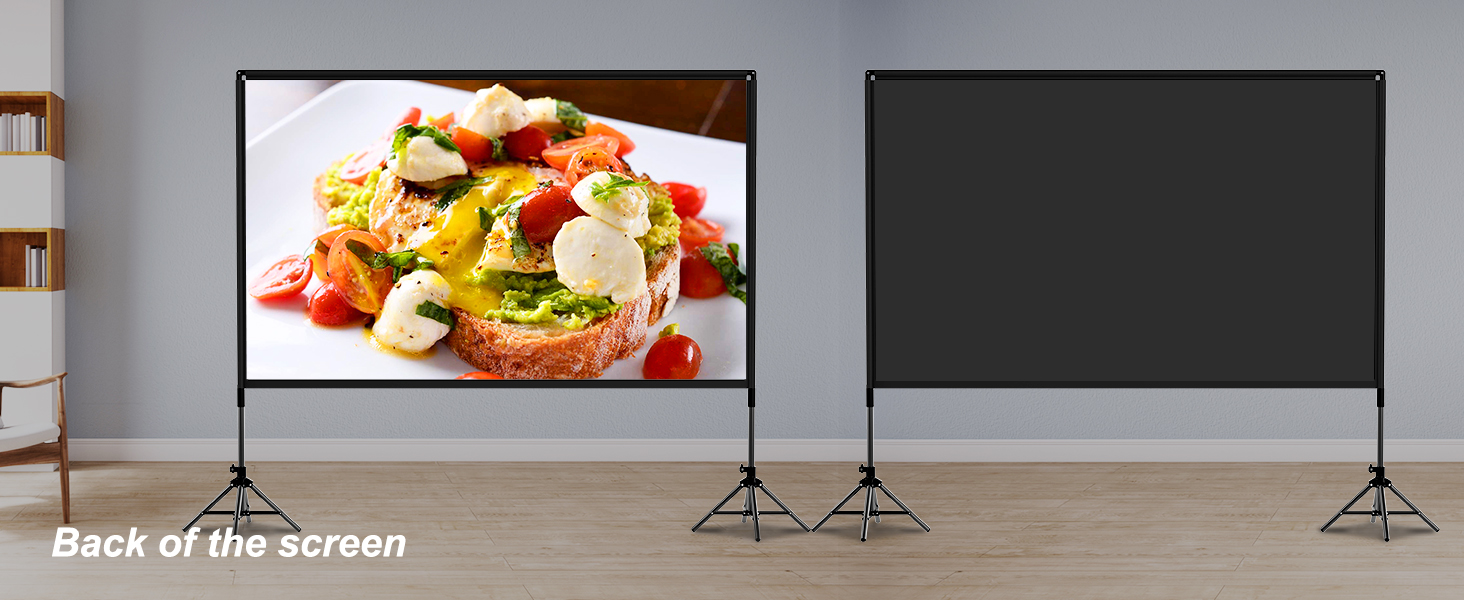 black screen projector for outside foldable projector screen backyard projector screen for wall