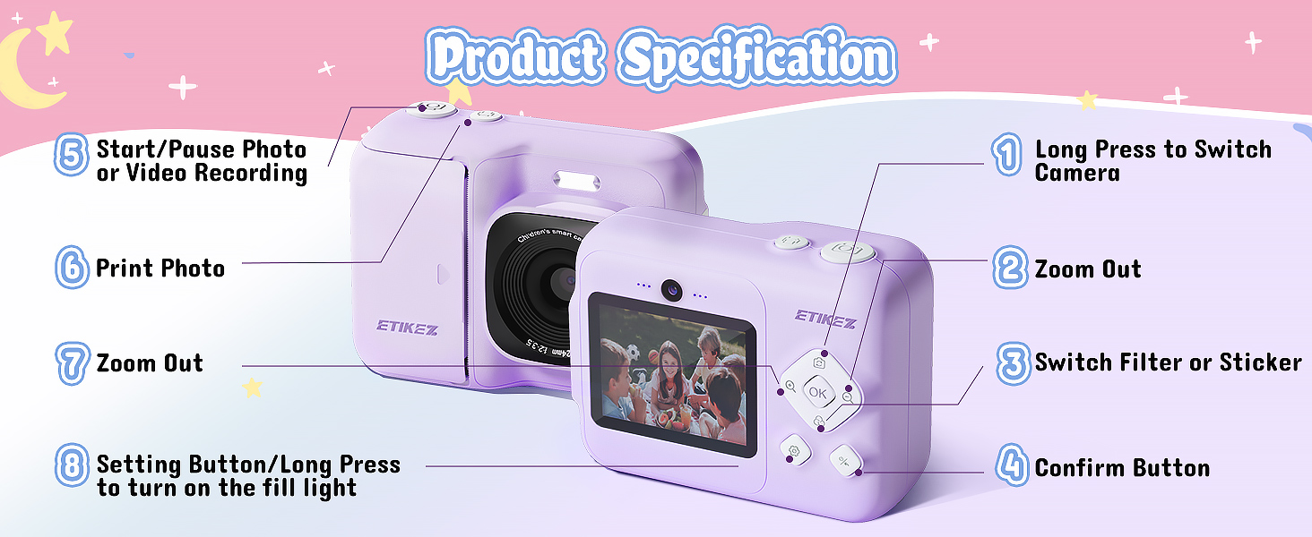 kids camera for kids Christmas gifts for 10 year old girl instant camera kids camera instant print