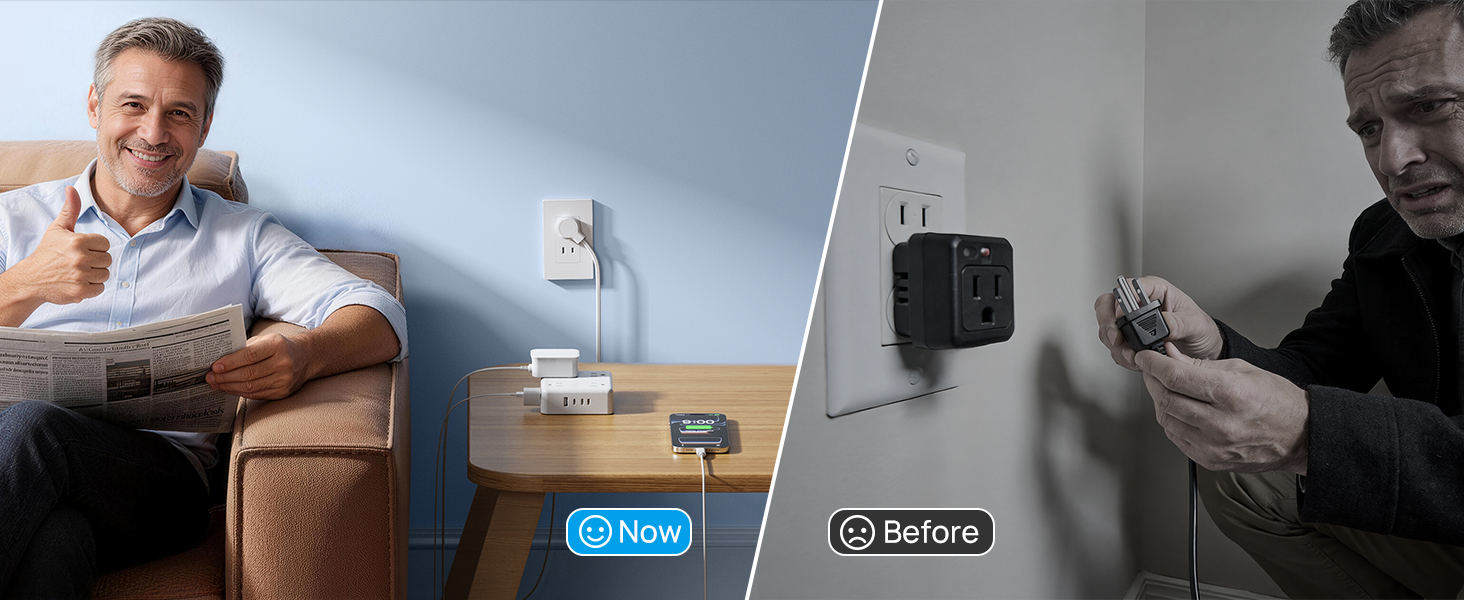 2 prong to 3 prong outlet adapter