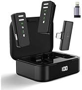 Professional wireless microphone for iPhone iPad Android Lavalier microphone with noise reduction...