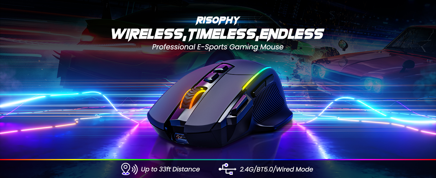 risophy wireless gaming mouse