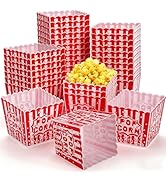 Tebery 30 Pack Reusable Movie Night Popcorn Boxes for Party, Plastic Open-Top Popcorn Containers ...