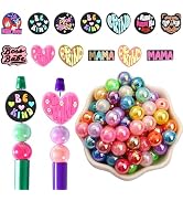 Be Kind Silicone Focal Beads &amp; 16mm Acrylic Beads for Pens for Beadable Pens 53PCs, Large Ball Pe...