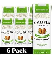 Califia Farms - Unsweetened Almond Milk, 32 Oz (Pack of 6), Dairy Free, Vegan, Plant Based, Keto ...