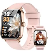 Quican Smart Watch for Women, Fitness Tracker iOS Android,Blush Pink | 1.85" HD Smartwatch, Calli...