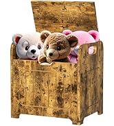 Aenuert Brown Storage Chests, Small Cube Storage Organizer,Wooden Storage Bin With Handle For Sto...