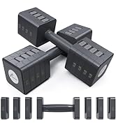 Adjustable Dumbbells Hand Weights Set: Sportneer 5 in 1 Weight Adjustment 10 LB Dumbbells Set of ...