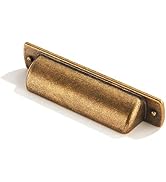 khtumeware 10 Pack 3" Drawer Pulls Antique Brass Cabinet Cup Pulls Kitchen Hardware Cabinet Handl...