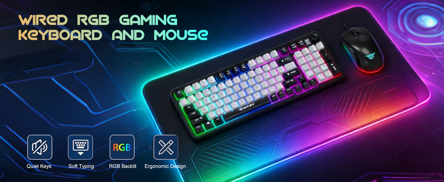 Wired Gaming Keyboard and Mouse