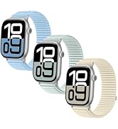 Soft Nylon Band Compatible with Kids Apple Watch Band 38mm 40mm 41mm 42mm 44mm 45mm 46mm, Girls B...