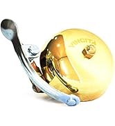 Vincita Vintage Brass Bike Bell - Shiny Gold Color, Long Sustain, Clear Sound, Resonant Tone Suit...