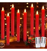 OCATO Flameless Candles with Remote Battery Operated Window Candles 8 Pack | 9.6" Real Wax LED Fl...