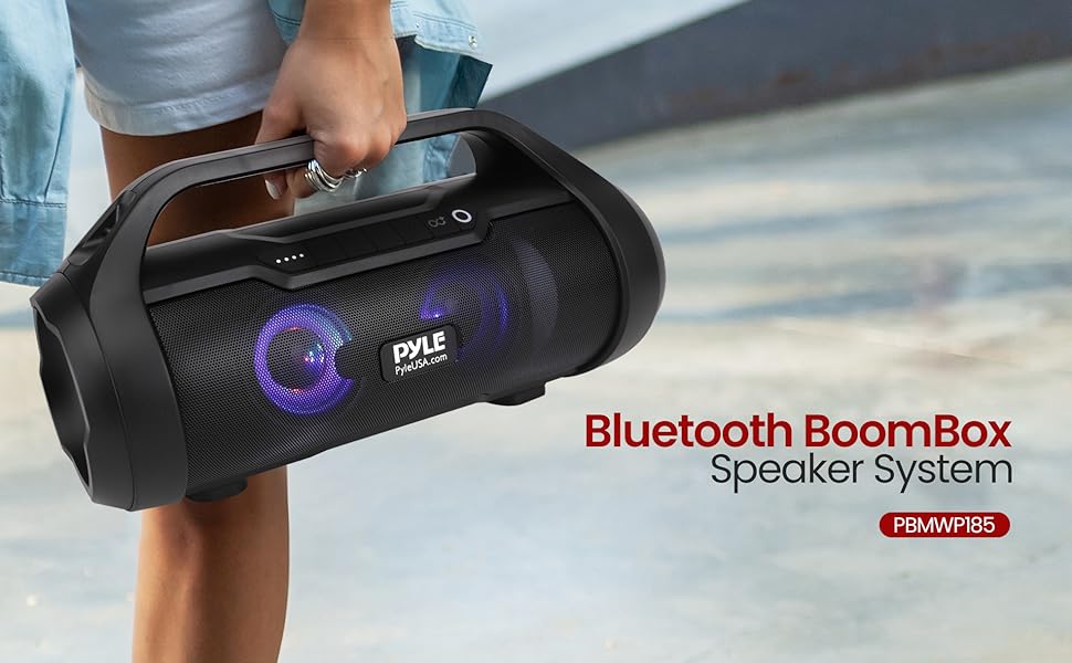 Wireless;Portable Bluetooth Boombox;Rechargeable Boom Box;Loud Stereo System;Speaker