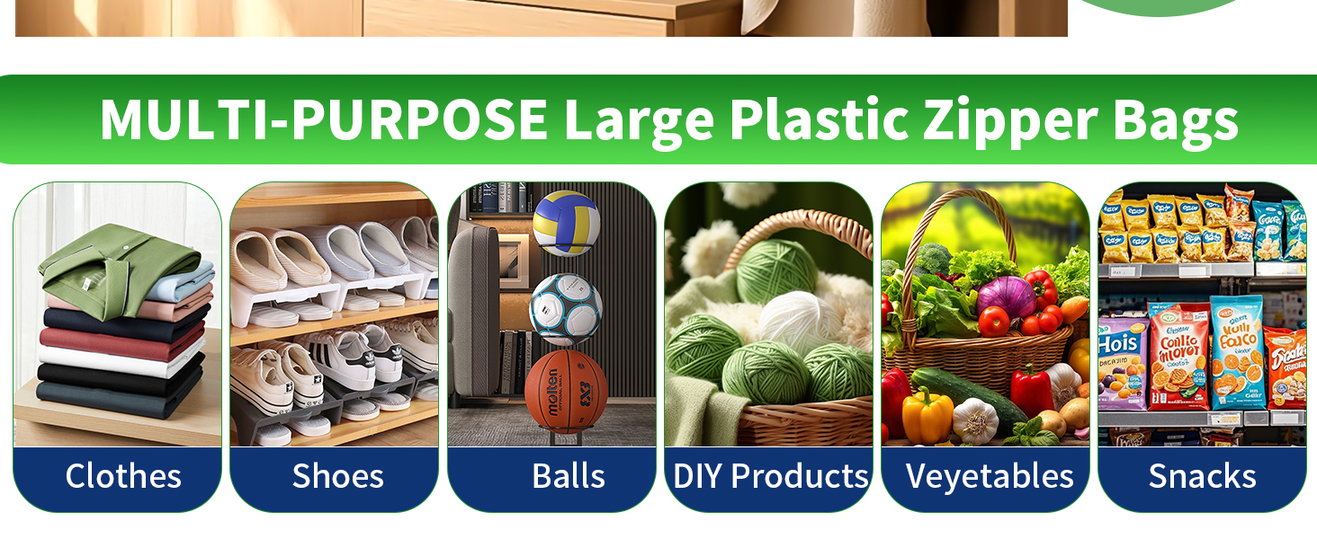 large ziplock bags for storage