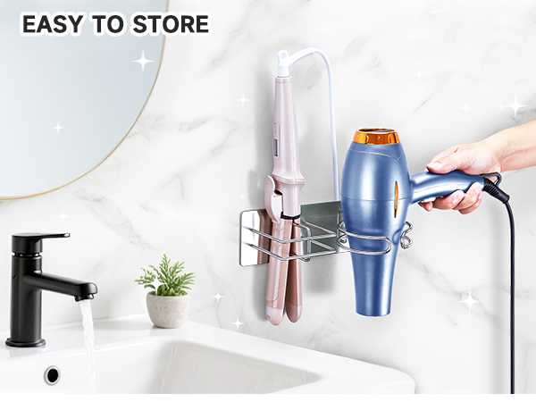 Hair Dryer and Straightener Holder