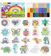 FUNZBO 13200 5mm Fuse Beads Kit - Christmas Fuse Beads Set with 20 pcs Special Shaped Pegboards, ...