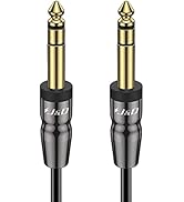 J&amp;D 1/4 inch TRS Instrument Cable, Gold Plated Copper Shell 6.35mm 1/4 inch TRS Male to 6.35mm 1/...
