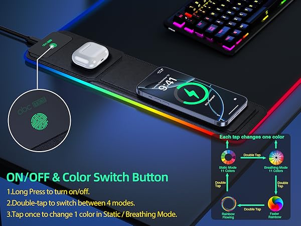 rgb gaming mouse pad
