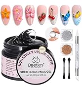 Beetles 3D Gel Nail Art Kit-1oz Clear Solid Builder Nail Gel,5 in 1 Non-Sticky Hand Sculpting Bui...