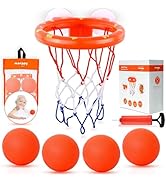 MARPPY Bath Toys, Bathtub Basketball Hoop for Toddlers Kids, Boys and Girls with 4 Soft Balls Set...